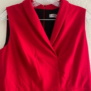 Cherry Red Sexy Calvin Klein office Dress